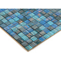 China supply products bule mixed Hot - melt mosaic swimming pool floor tile